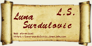 Luna Surdulović vizit kartica